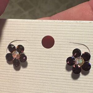 Purple Flower Stud Earrings